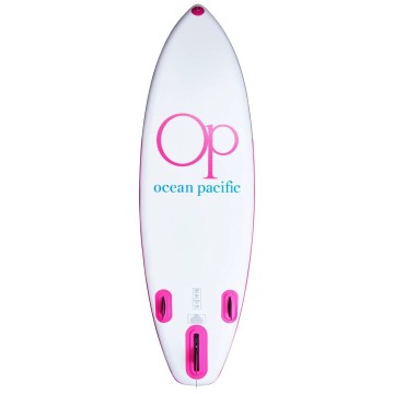 Ocean Pacific Sunset All Round 9'6 Inflatable Paddle Board (White/Grey/Pink)