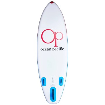 Ocean Pacific Sunset All Round 9'6 Inflatable Paddle Board (White/Red/Blue)