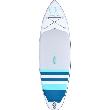 Ocean Pacific Sunset All Round 9'6 Inflatable Paddle Board (White/Grey/Teal)