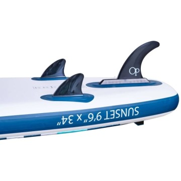 Ocean Pacific Sunset All Round 9'6 Inflatable Paddle Board (White/Grey/Teal)