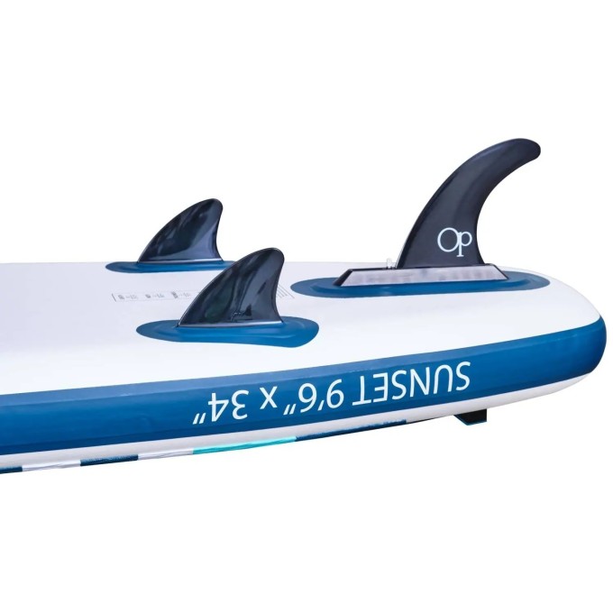 Ocean Pacific Sunset All Round 9'6 Inflatable Paddle Board (White/Grey/Teal)