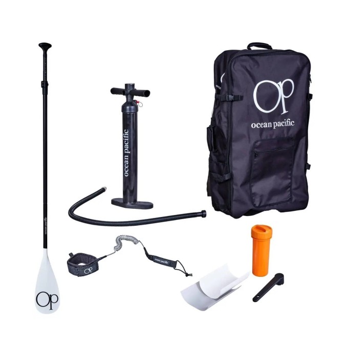 Ocean Pacific Sunset All Round 9'6 Inflatable Paddle Board (White/Grey/Teal)