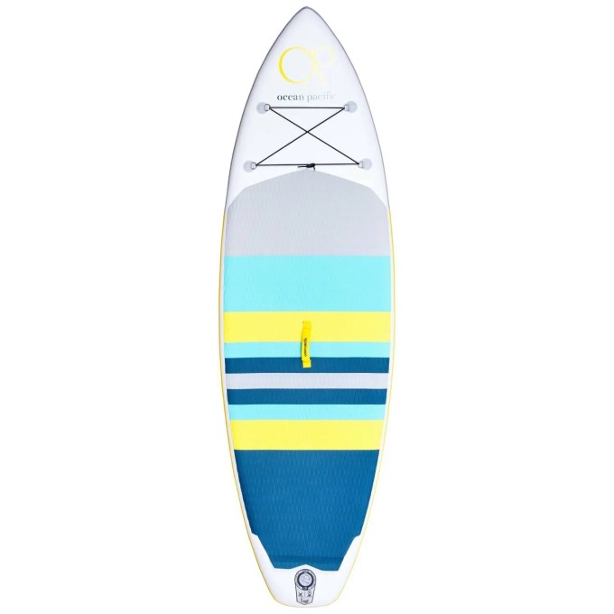 Ocean Pacific Sunset All Round 9'6 Inflatable Paddle Board (White/Grey/Yellow)