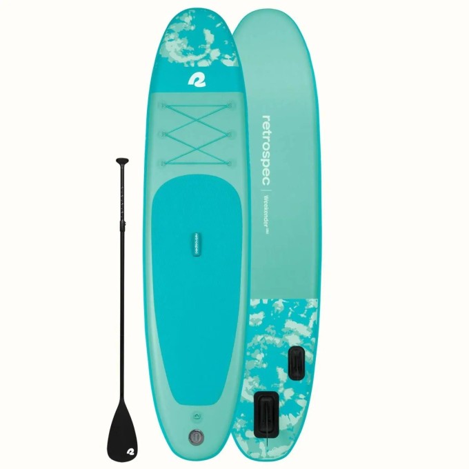 Retrospec Weekender 10' Plus Inflatable Paddle Board (Seafoam Tiedye)
