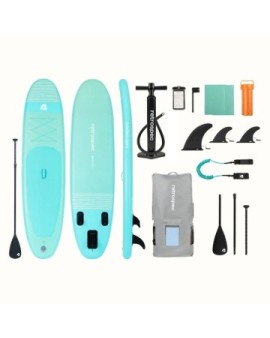 Retrospec Weekender SL 10' Inflatable Paddle Board (Seafoam Stripes)