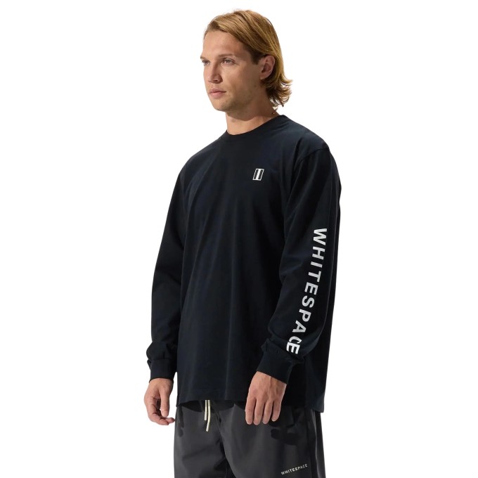 Whitespace Block Long sleeve T-Shirt (L|Black)