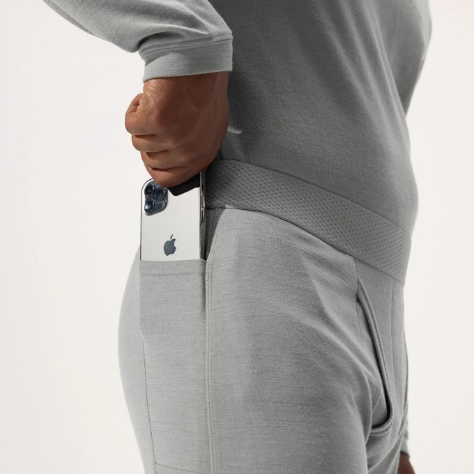 Whitespace Mens Merino Baselayer Pants (S|Rock Ridge)