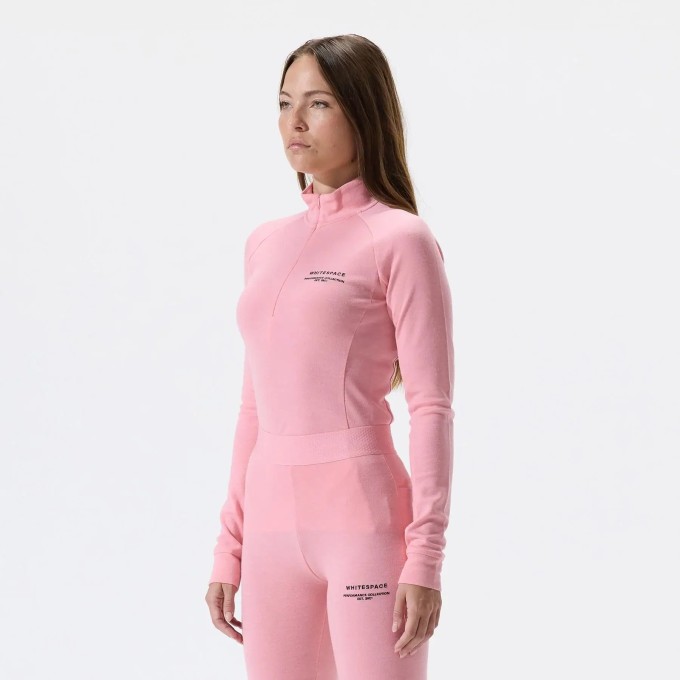 Whitespace Womens Merino Mockneck Baselayer (S|Pink Icing)