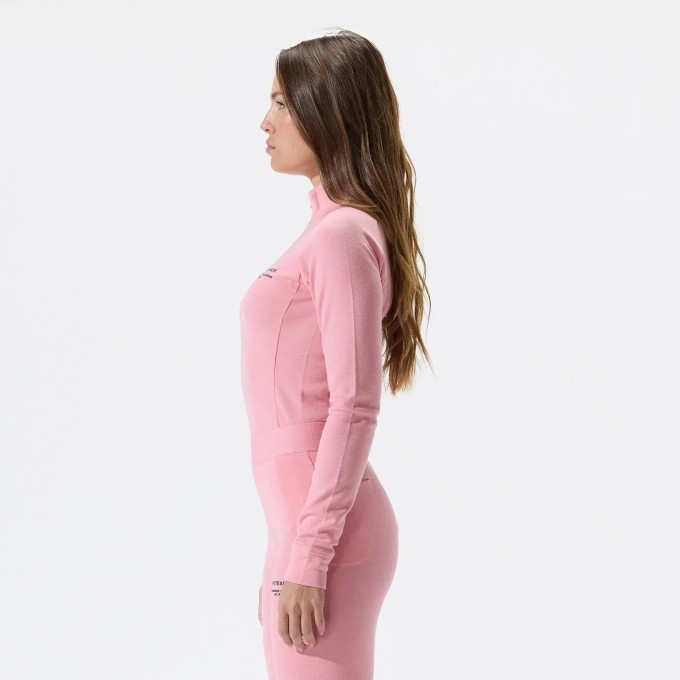 Whitespace Womens Merino Mockneck Baselayer (S|Pink Icing)