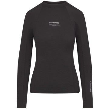 Whitespace Womens Graphene Crew Neck Baselayer (M|Black Onyx)
