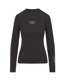 Whitespace Womens Graphene Crew Neck Baselayer (M|Black Onyx)