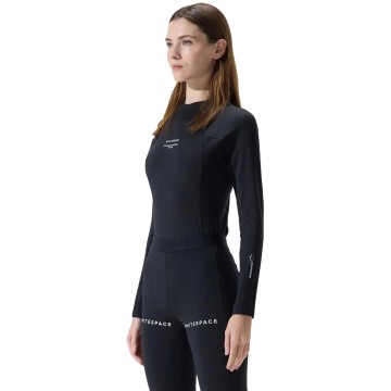 Whitespace Womens Graphene Crew Neck Baselayer (M|Black Onyx)