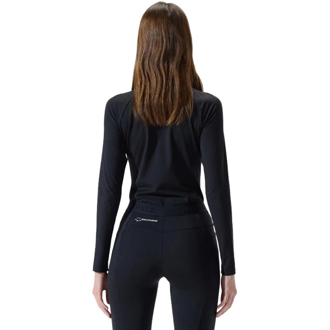 Whitespace Womens Graphene Crew Neck Baselayer (M|Black Onyx)
