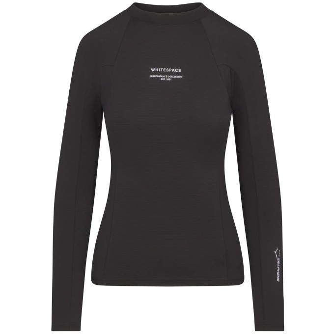 Whitespace Womens Graphene Crew Neck Baselayer (XS|Black Onyx)