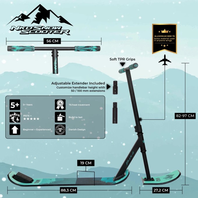 Lumetõuks NKD Snow Stunt Scooter 82cm-92cm - Laos!