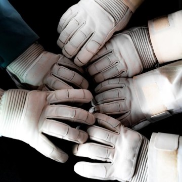 Whitespace Leather Riding Gloves (S-M|White)