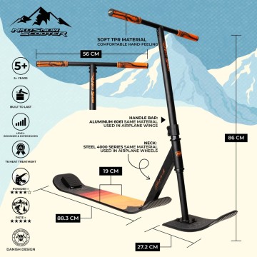 Sniego Triukų Paspirtukas NKD Snow 86cm - sandėlyje!