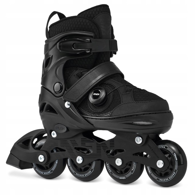 Raven Oxen PRO Black regulējamas skrituļslidas ar ātro savilkšanu