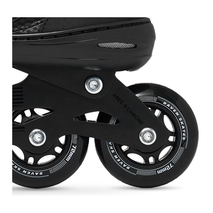 Raven Oxen PRO Black säädettävät rullaluistimet pikakiristyksellä