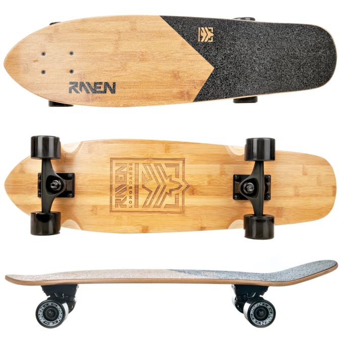 Raven Trevix longboard 72cm – ABEC9, bambuko deck, 78A ratai