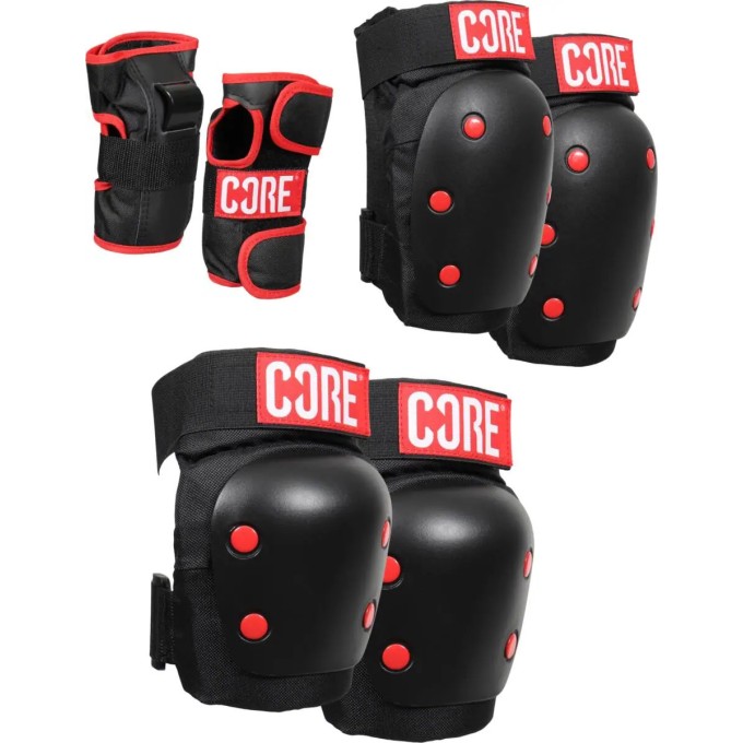 CORE Skate Pads 3-Pack | Ceļu, elkoņu un plaukstu aizsargi