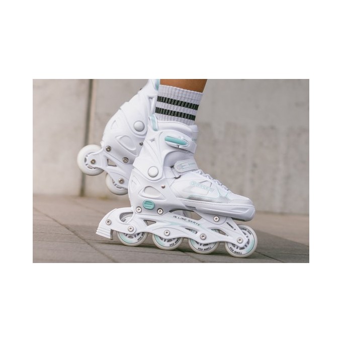 Регулируемые ролики Raven Spirit White/Mint
