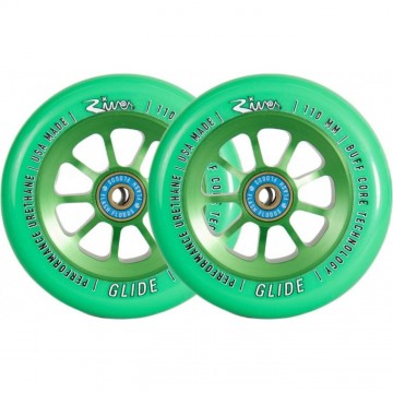 River Naturals Glide Pro Scooter Wheels 2-Pack (110mm|Emerald)