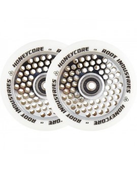 Root Honeycore White 110mm 2-pack Pro Scooter Wheels (110mm|Mirror)