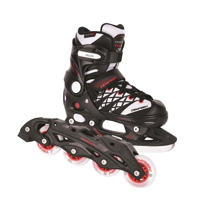 Tempish Clips Duo Adjustable Ice/Inline Skates Size 33-36