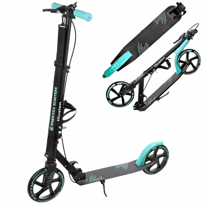 Folding Scooter Raven Illusion 200mm with bottle holder and bell