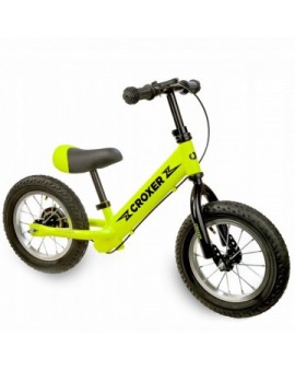 Balance Bike Croxer Leox Lime pumped wheels, handbreak