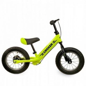Balance Bike Croxer Leox Lime pumped wheels, handbreak