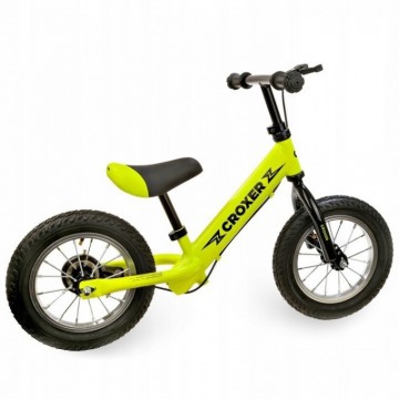 Balance Bike Croxer Leox Lime pumped wheels, handbreak