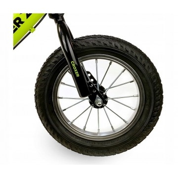 Balance Bike Croxer Leox Lime pumped wheels, handbreak