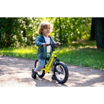 Balance Bike Croxer Leox Lime pumped wheels, handbreak